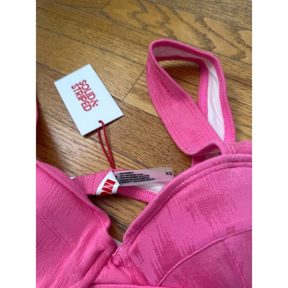 Solid and Striped Lilo Top and Bottom Pink Zigzag - Picture 3 of 5